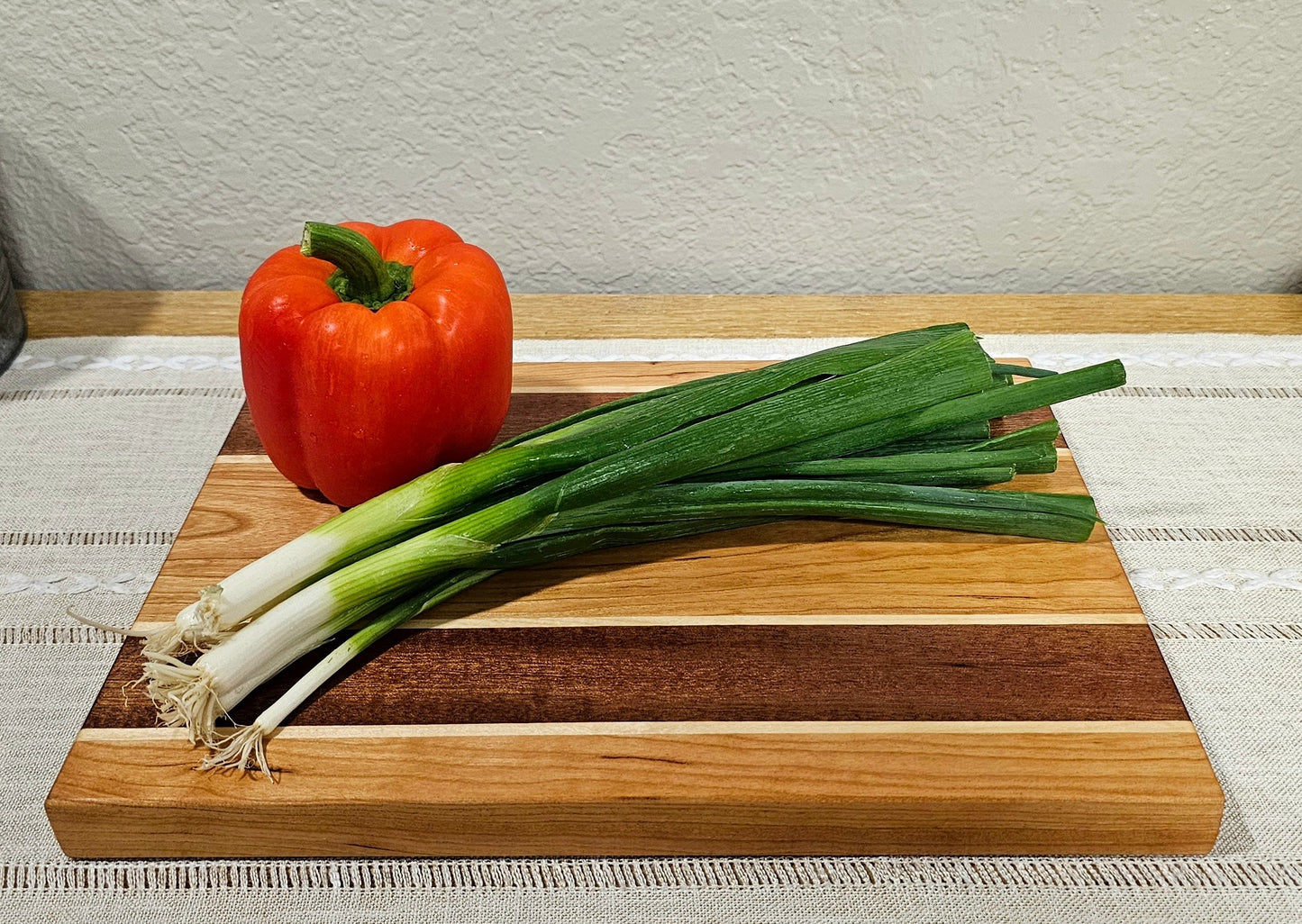 Patterned Cutting Board | African Sapele, Maple, & Cherry Woods