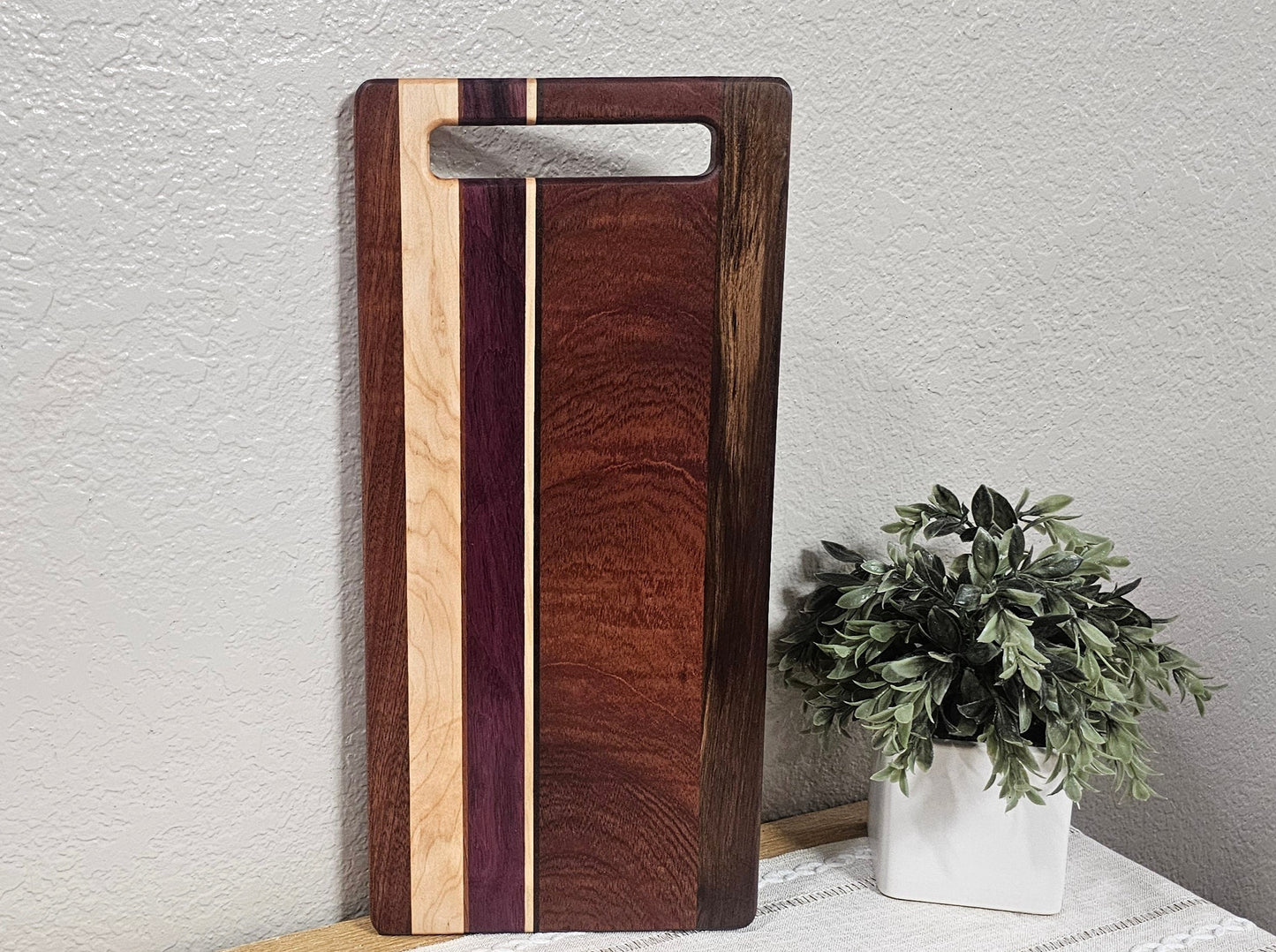 Patterned Charcuterie Board | Peruvian Walnut, African Sapele, Maple, & Purpleheart
