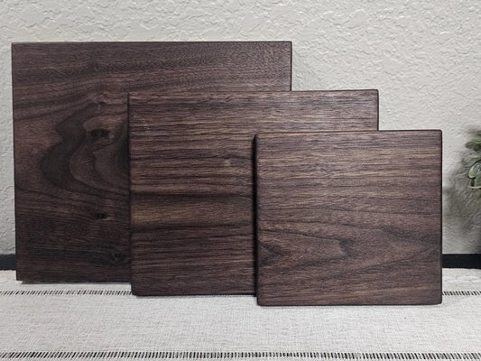 Solid Wood Cutting Board – Multiple Wood Color Options - 3 Size Options