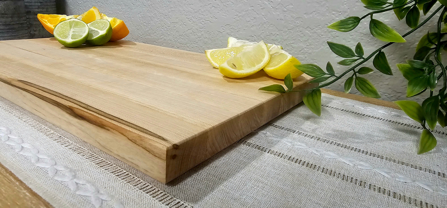 Medium Maple Edge Grain Cutting Board with Chamfered Edges