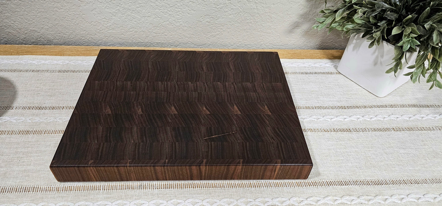 Walnut End Grain Cutting Board | Butcher Block | Double Sided