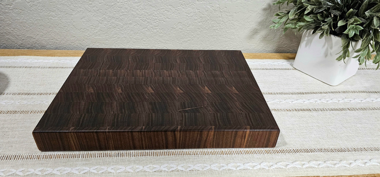 Walnut End Grain Cutting Board | Butcher Block | Double Sided