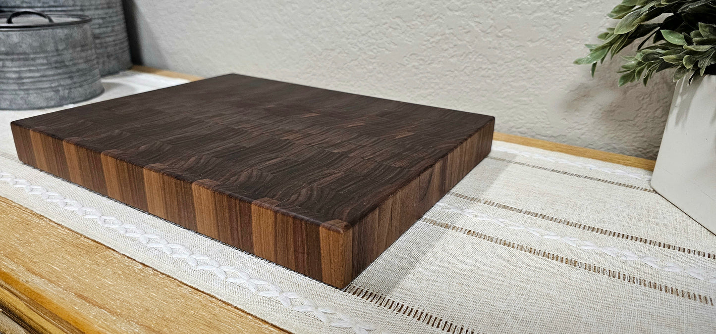 Walnut End Grain Cutting Board | Butcher Block | Double Sided