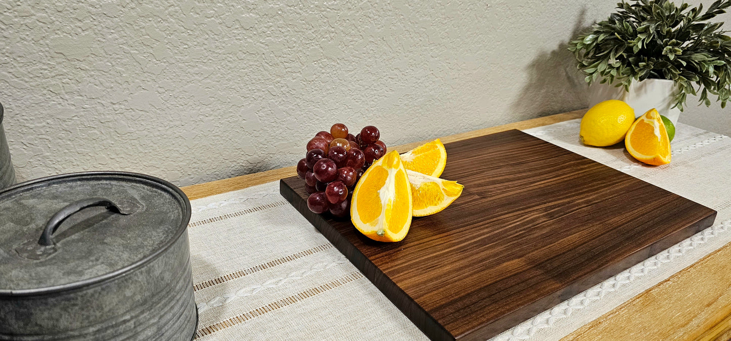 Walnut Edge Grain Cutting Board | Reversible