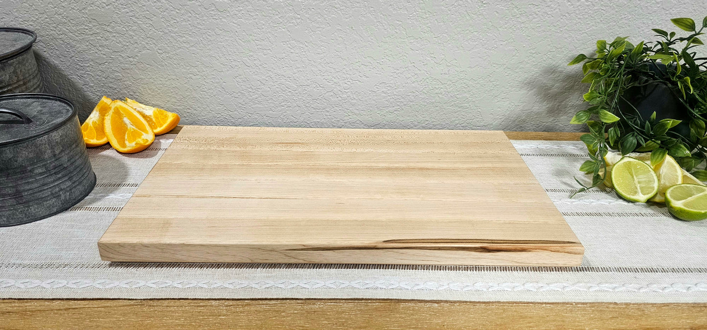 Medium Maple Edge Grain Cutting Board with Chamfered Edges