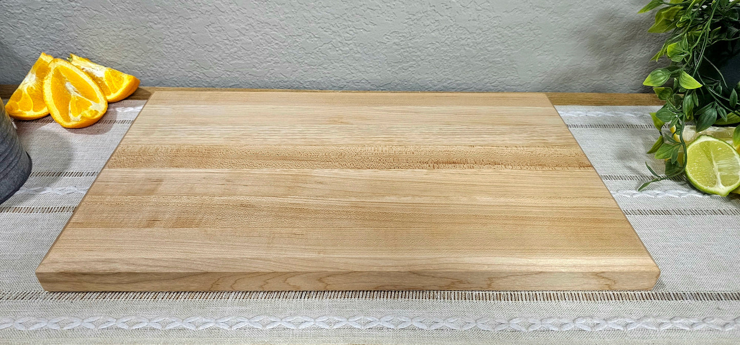 Medium Maple Edge Grain Cutting Board with Chamfered Edges