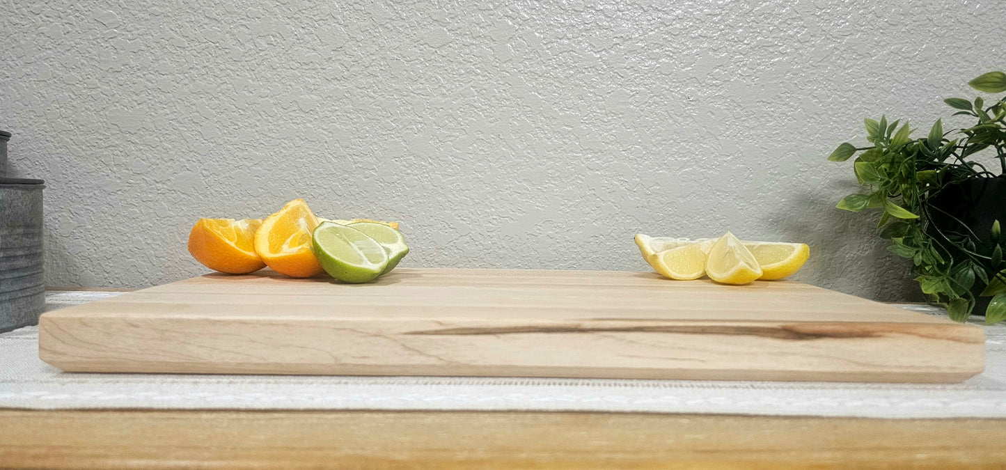 Medium Maple Edge Grain Cutting Board with Chamfered Edges