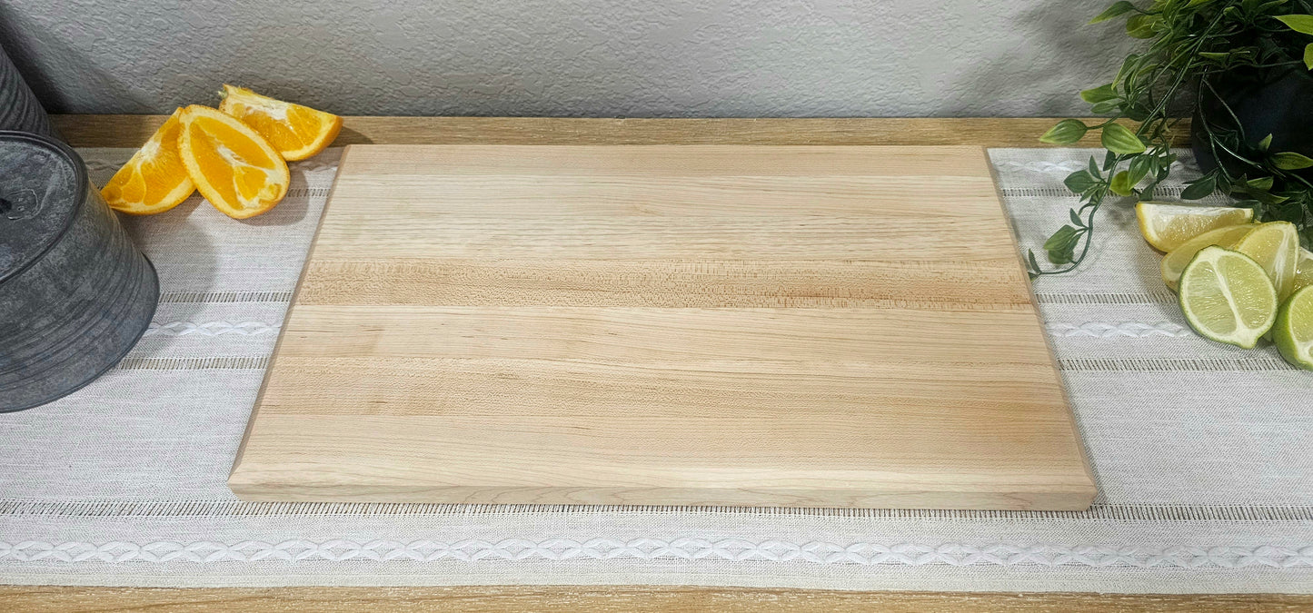 Medium Maple Edge Grain Cutting Board with Chamfered Edges