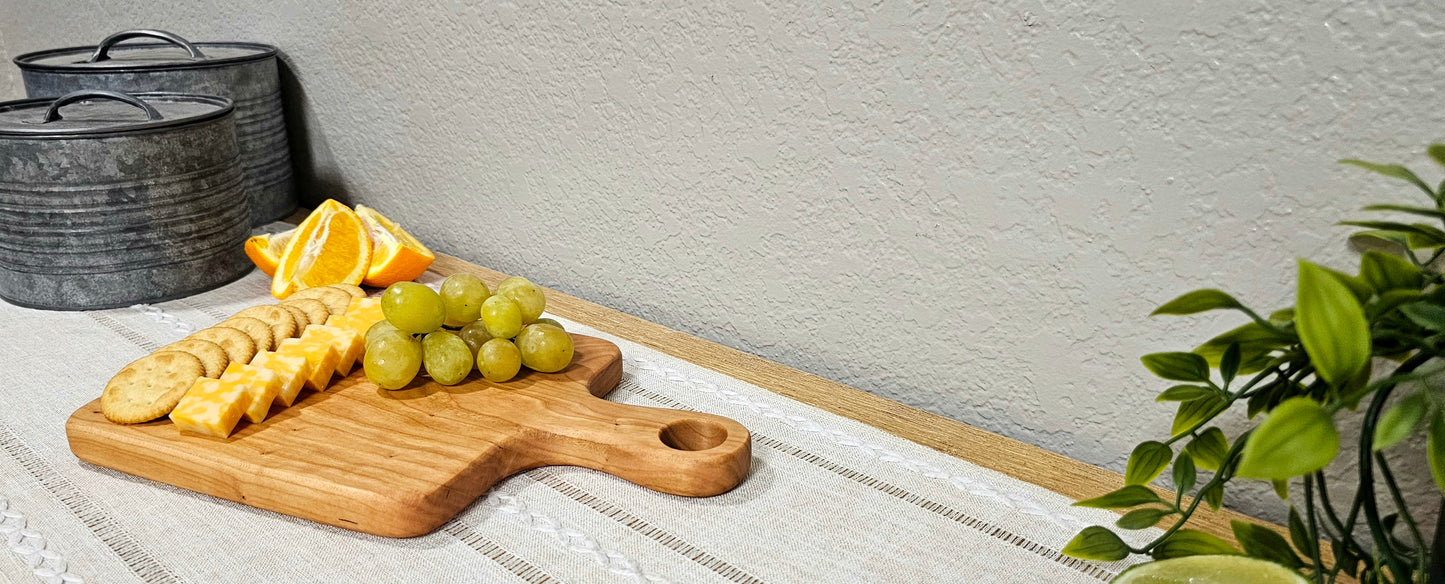 Charcuterie Board with Laser Engraving Add On | Cherry, Maple, Sapele, or Walnut Wood Color Options