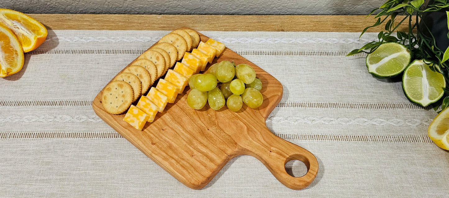 Charcuterie Board with Laser Engraving Add On | Cherry, Maple, Sapele, or Walnut Wood Color Options