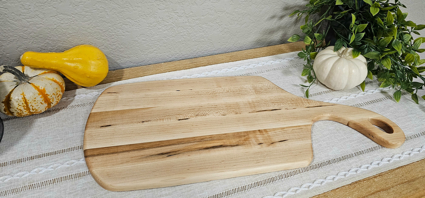 Edge Grain Maple Square Cutting Board & Charcuterie Board Set