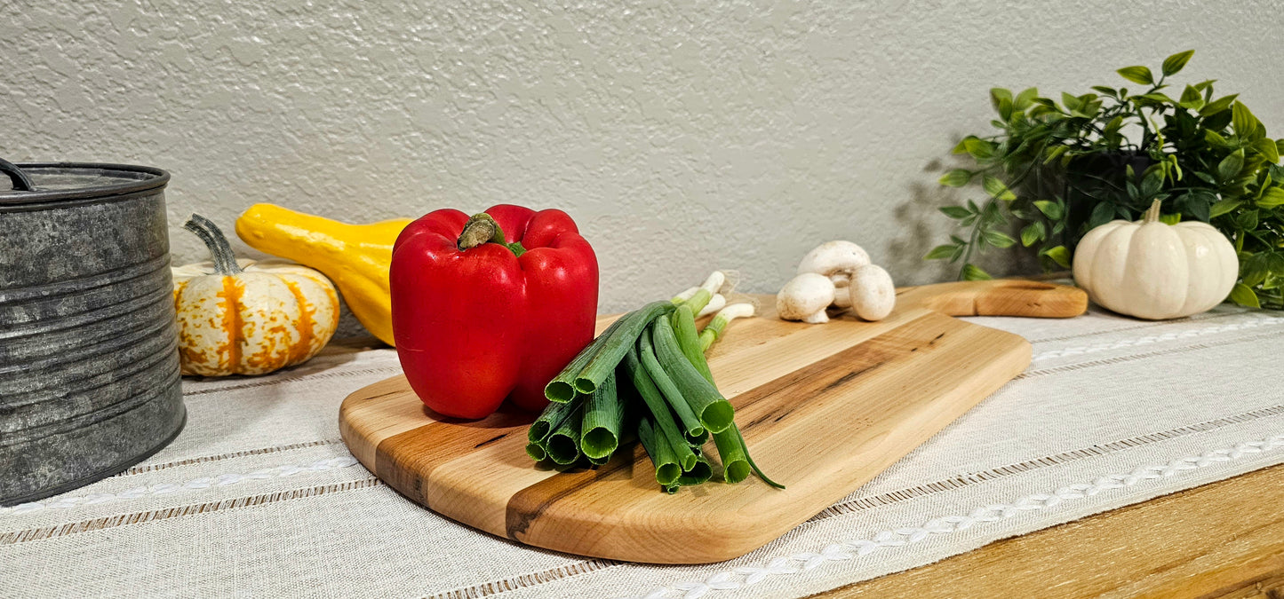 Edge Grain Maple Square Cutting Board & Charcuterie Board Set