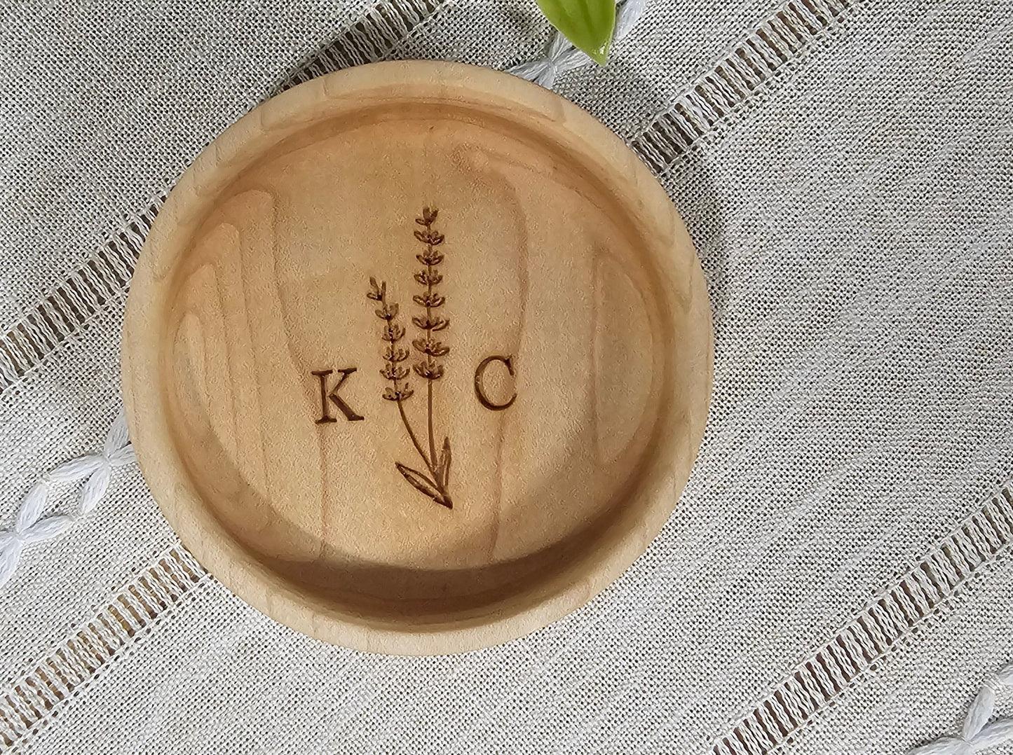 Jewelry Bowl with Personalized Engraving Add-On | 4 Engraving Options |Cherry, Walnut, or Maple Wood | Engagement, Wedding, Anniversary, & Holiday Gift Item