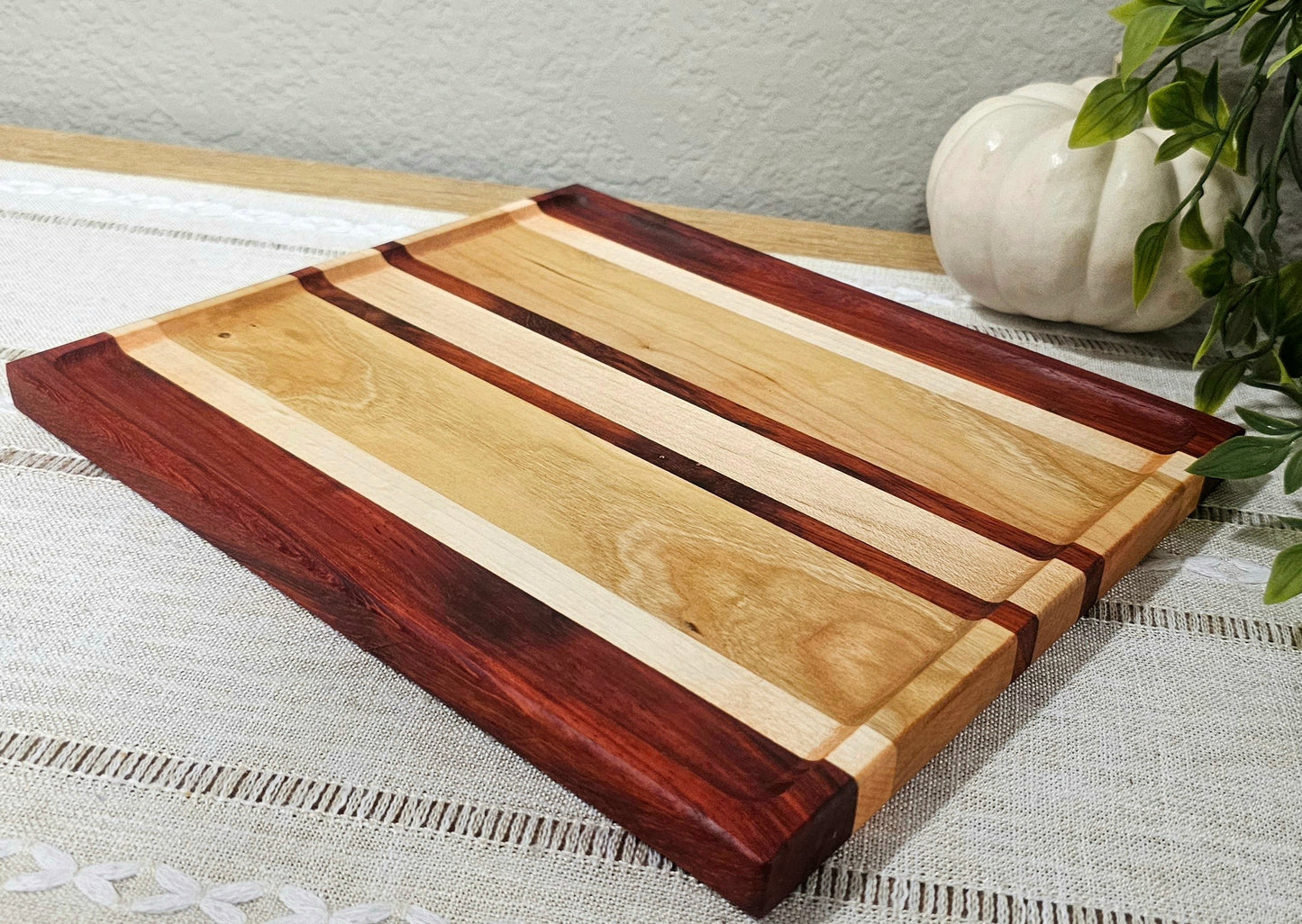 Exotic Catch All Tray made with African Padauk, Cherry and Maple  | Desk Organizer