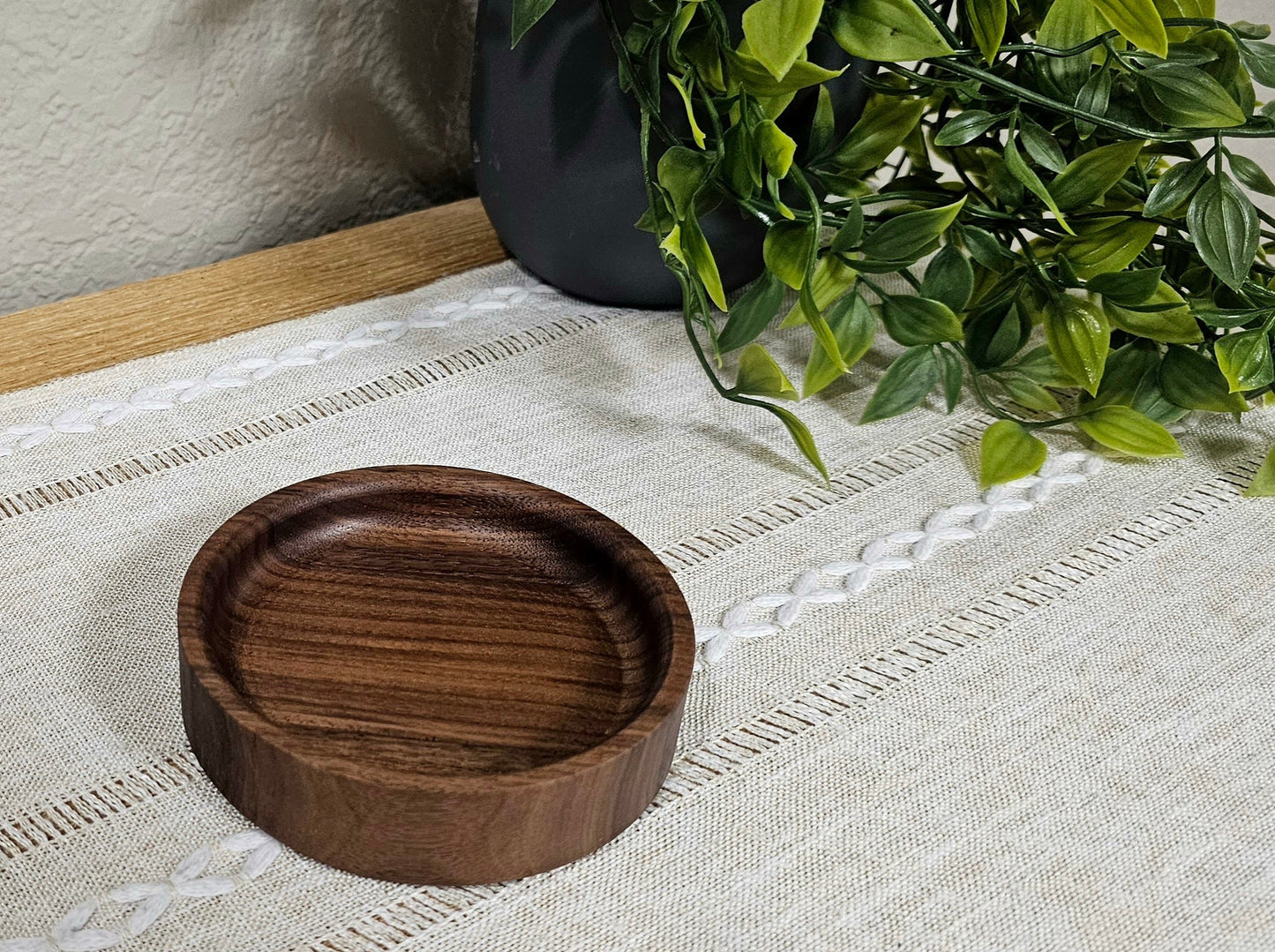 Jewelry Bowl with Personalized Engraving Add-On | 4 Engraving Options |Cherry, Walnut, or Maple Wood | Engagement, Wedding, Anniversary, & Holiday Gift Item