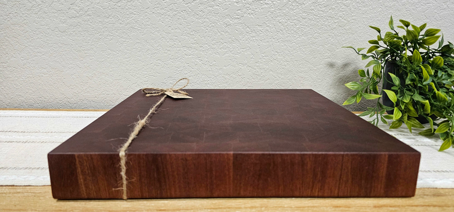 African Sapele End Grain Cutting Board