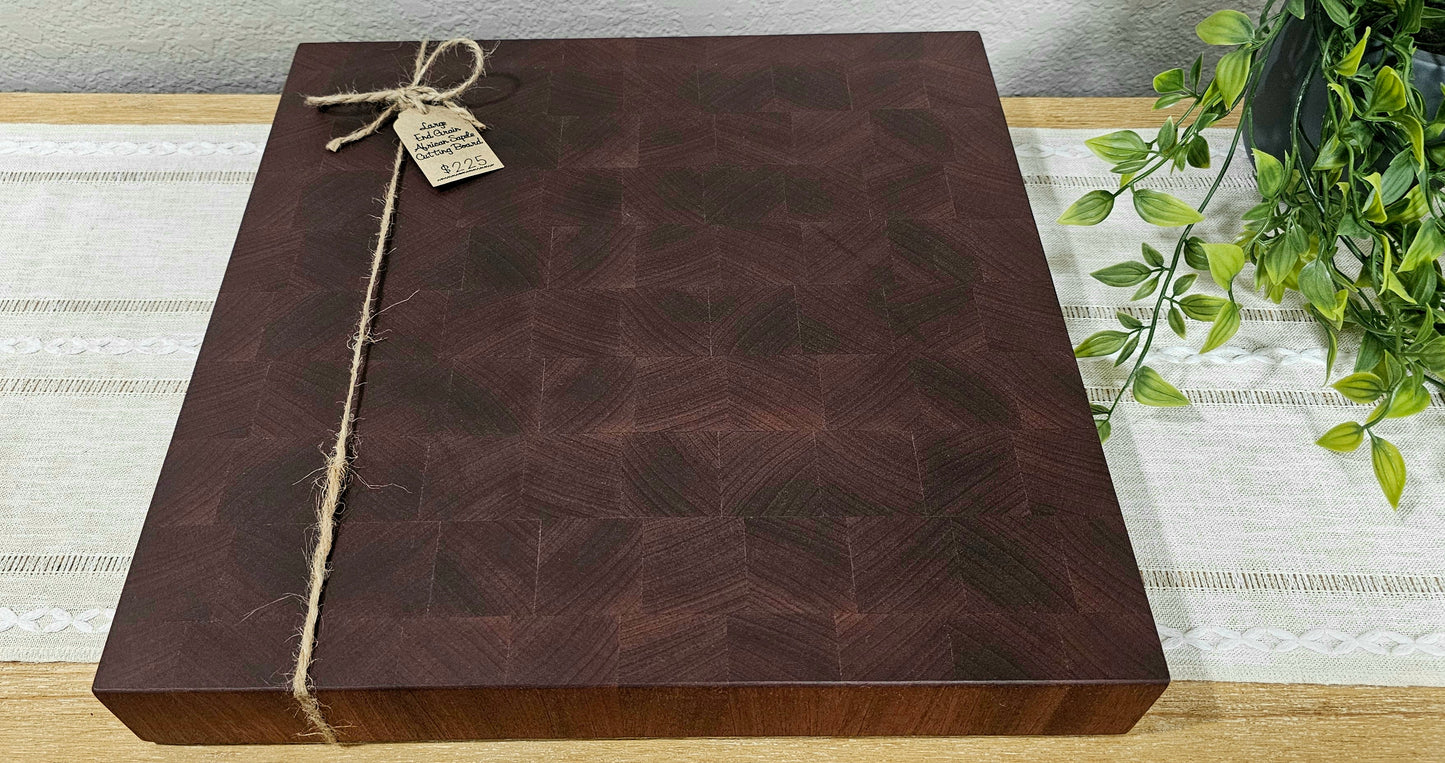 African Sapele End Grain Cutting Board