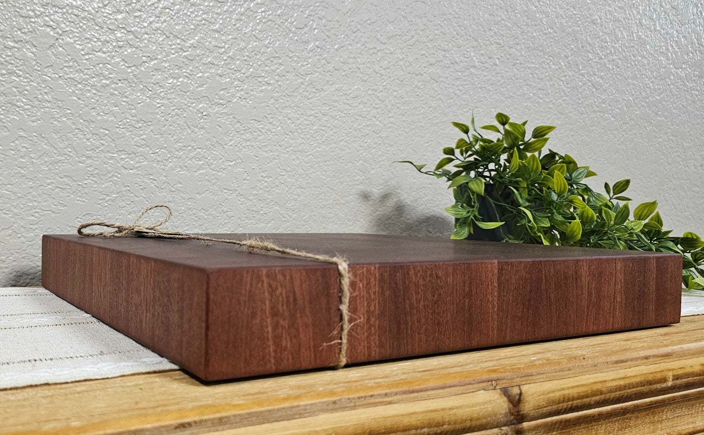 African Sapele End Grain Cutting Board