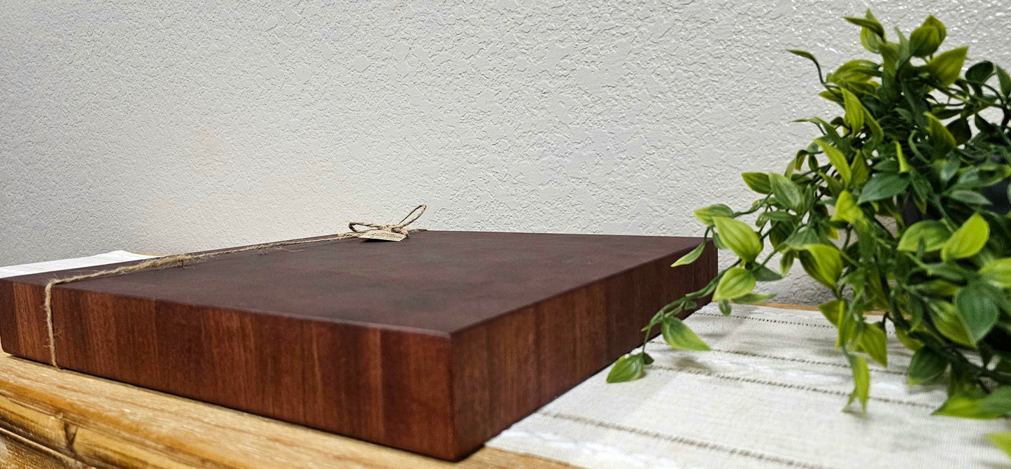 African Sapele End Grain Cutting Board