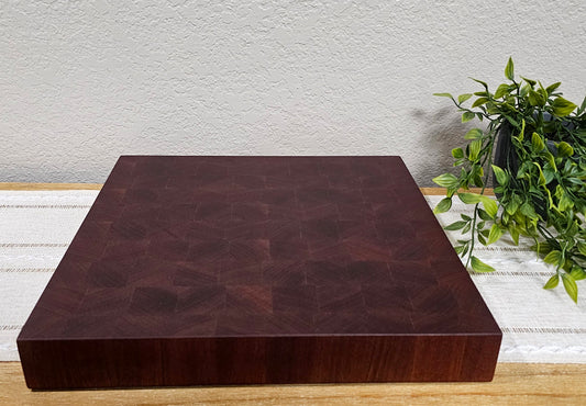 African Sapele End Grain Cutting Board