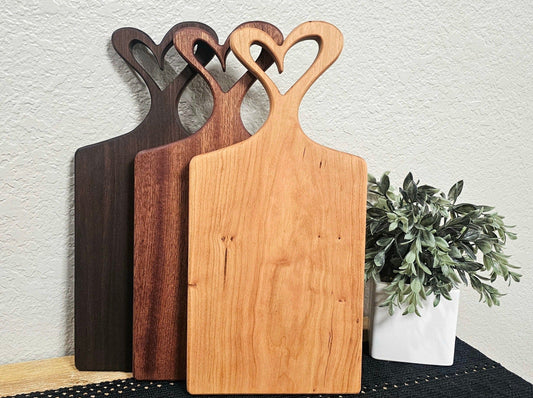 Heart Charcuterie Board with Laser Engraving Add On Style Options For Mother's Day Gift | Grandmother's Gift Option