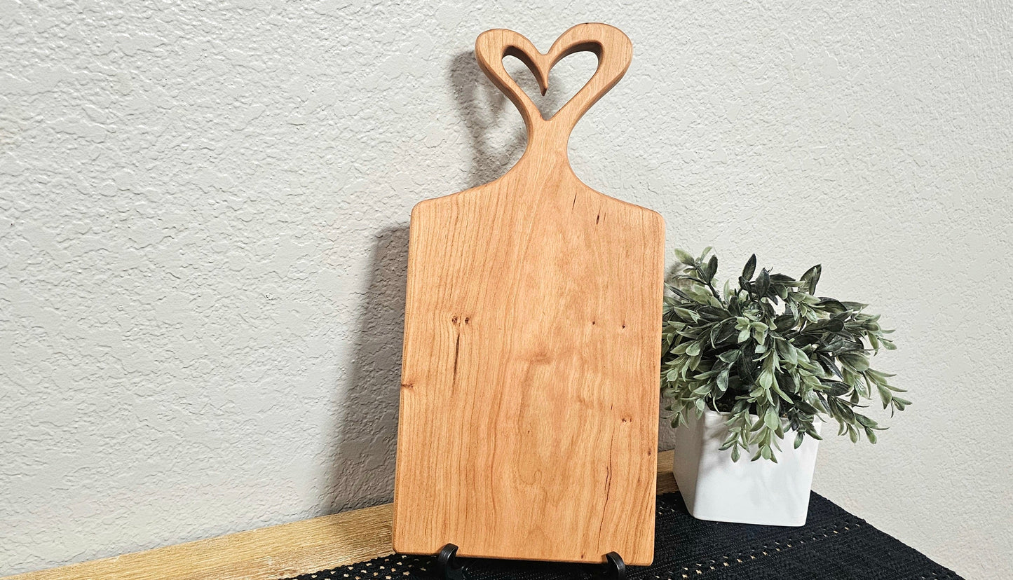 Heart Charcuterie Board with Laser Engraving Add On Style Options For Mother's Day Gift | Grandmother's Gift Option