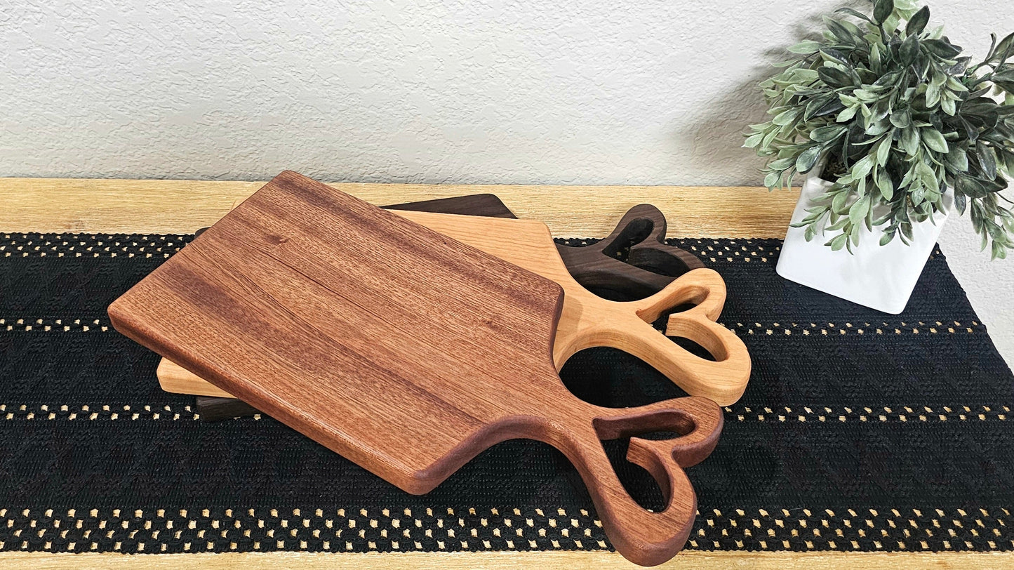 Heart Charcuterie Board with Laser Engraving Add On Style Options For Mother's Day Gift | Grandmother's Gift Option