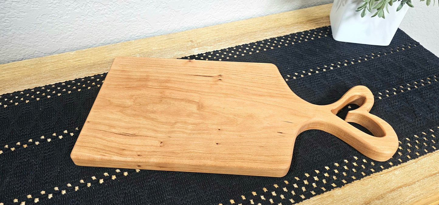 Heart Charcuterie Board with Laser Engraving Add On