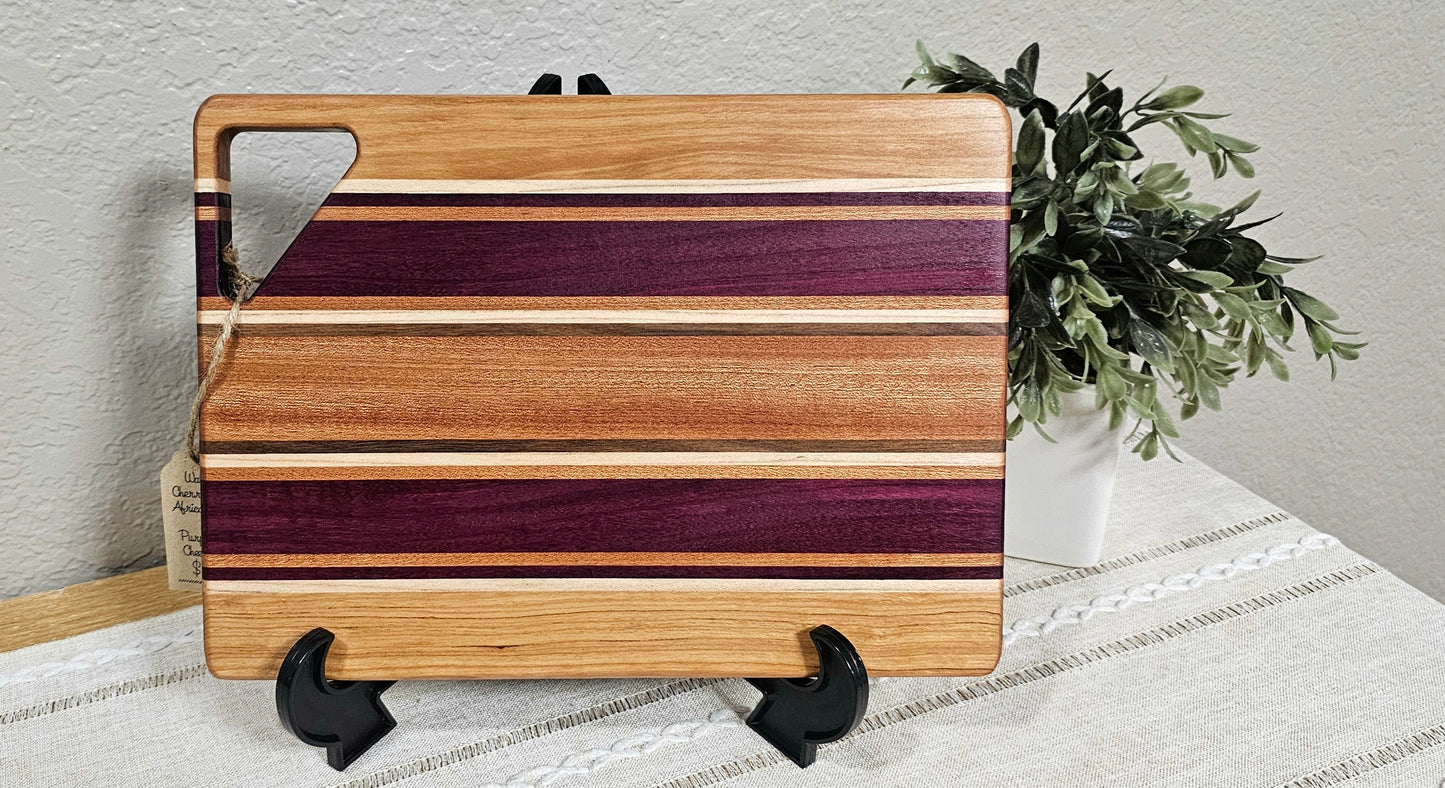 Cheese Board | Walnut, Maple, Cherry, African Sapele & Purpleheart Woods