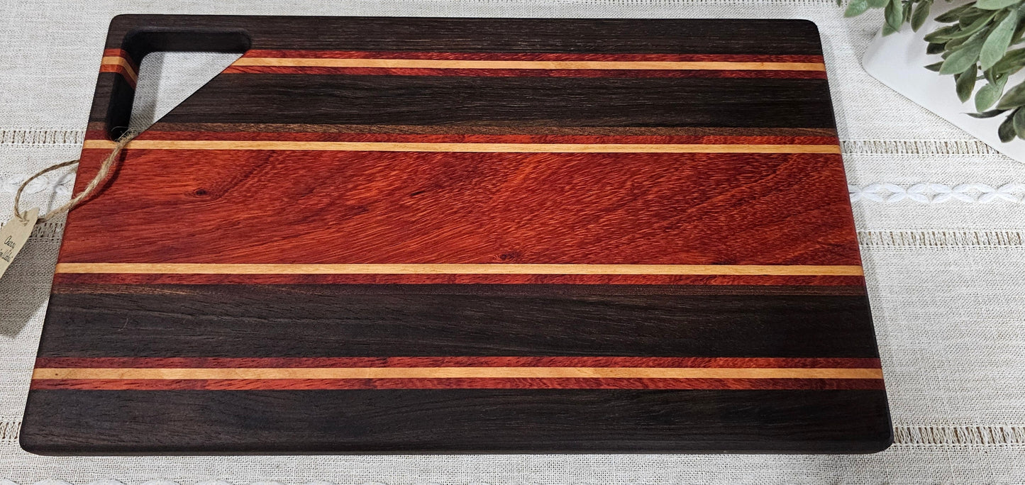 Cheese Board | Peruvian Walnut, Cherry, African Sapele, & African Padauk