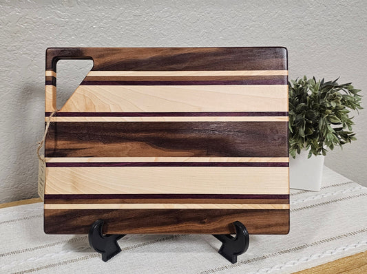 Cheese Board | Walnut, Maple, & Purpleheart