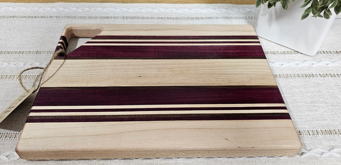 Cheese Board | Maple, Walnut, & Purpleheart