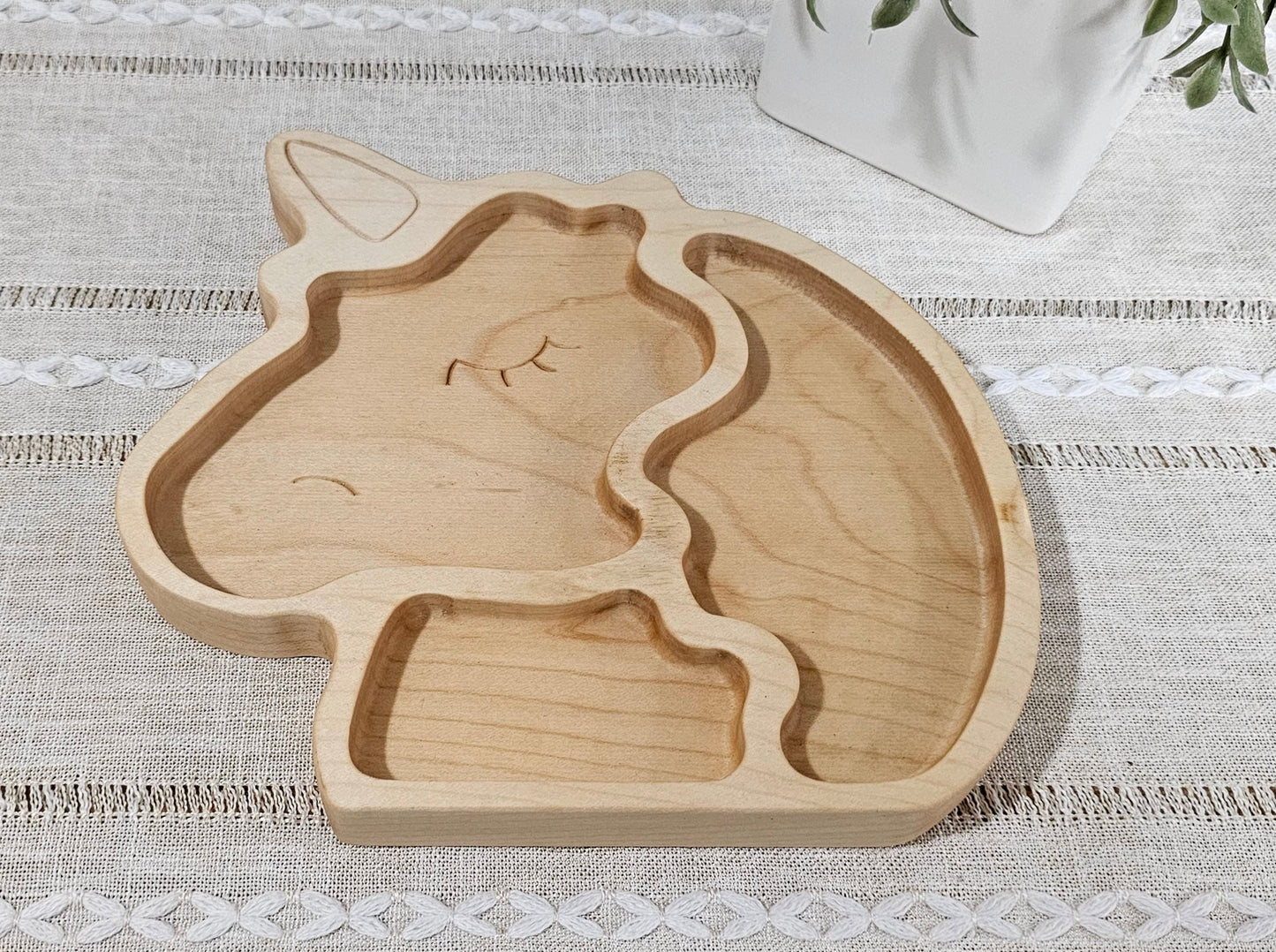 Unicorn Wooden Shaped Plate