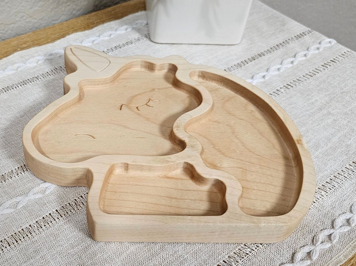 Unicorn Wooden Shaped Plate