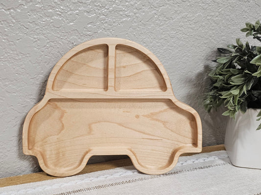 Car Wooden Shaped Plate