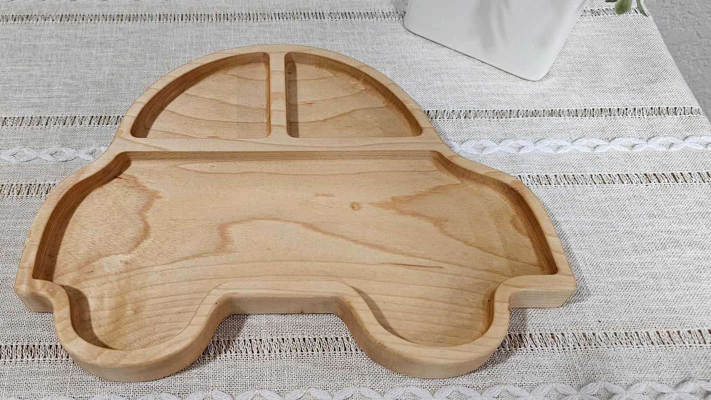 Car Wooden Shaped Plate