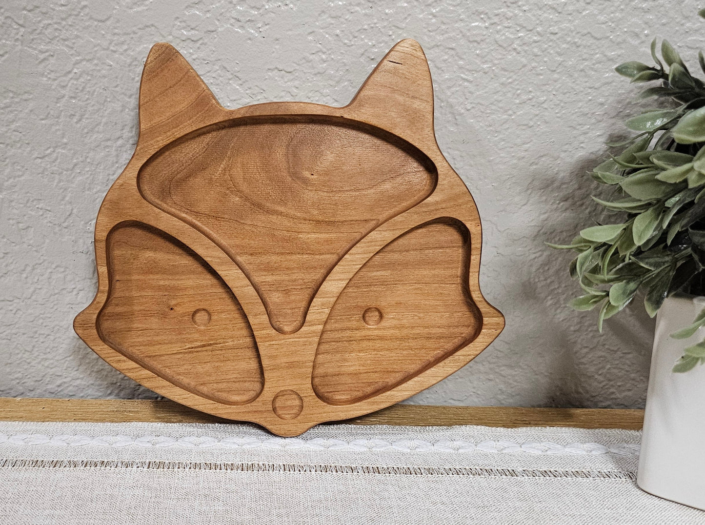 Fox Wooden Shaped Plate | 2 Size Options