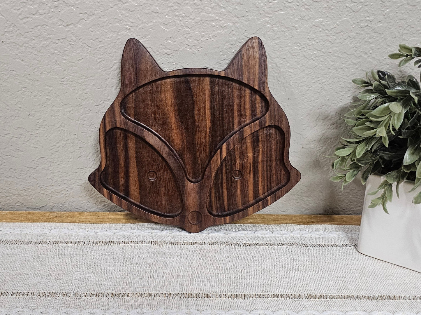 Fox Wooden Shaped Plate | 2 Size Options