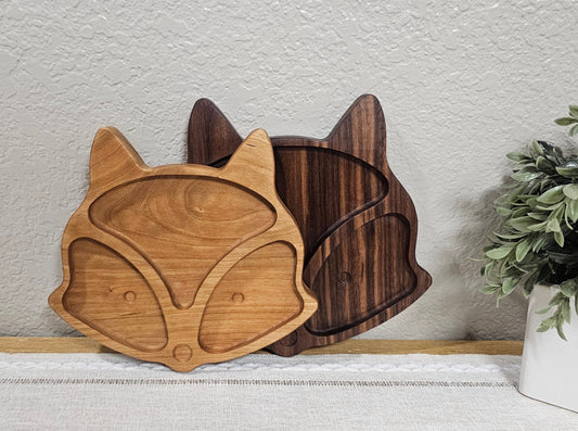 Fox Wooden Shaped Plate | 2 Size Options