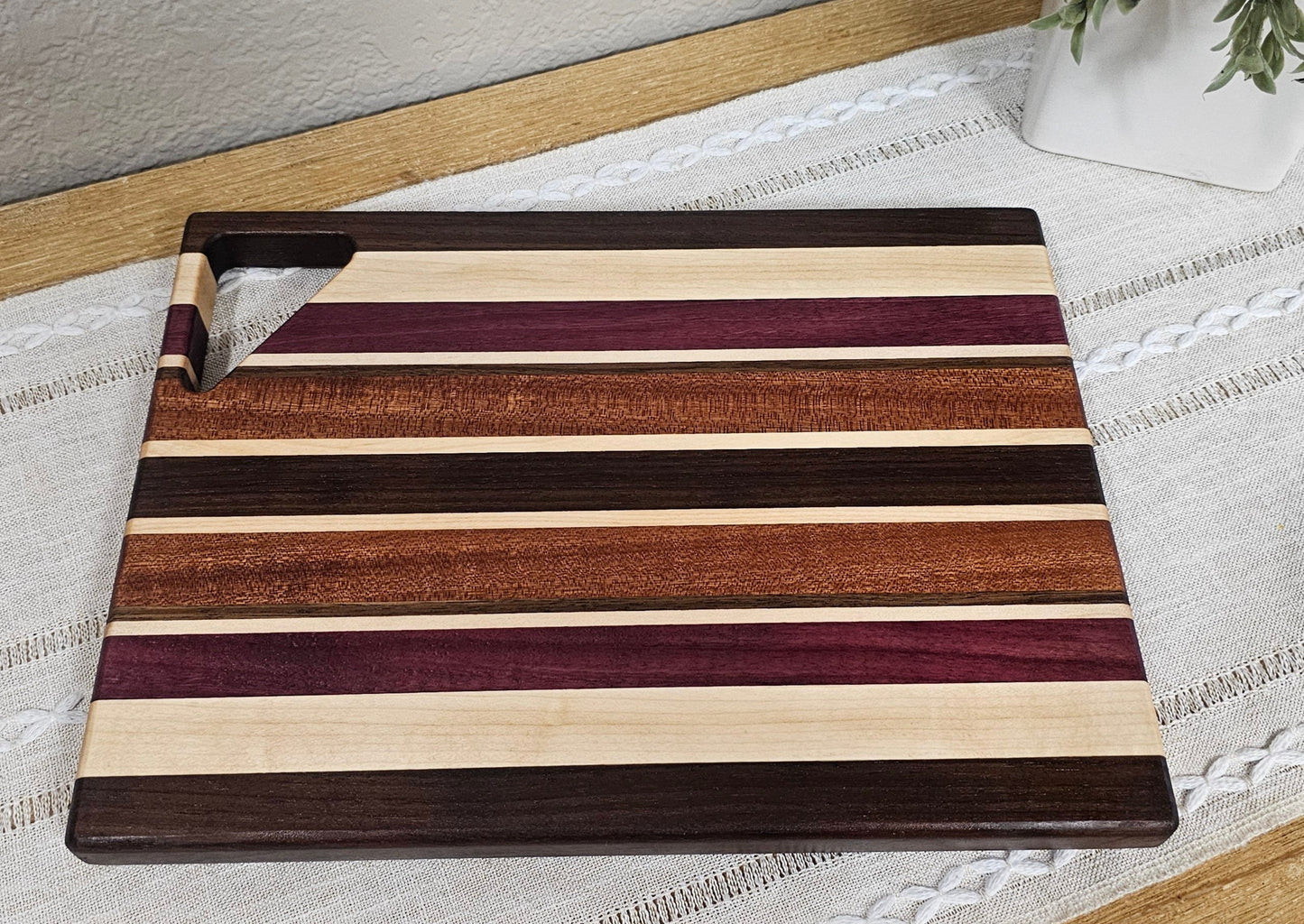 Cheese Board | Maple, Peruvian Walnut, African Sapele, & Purpleheart Woods