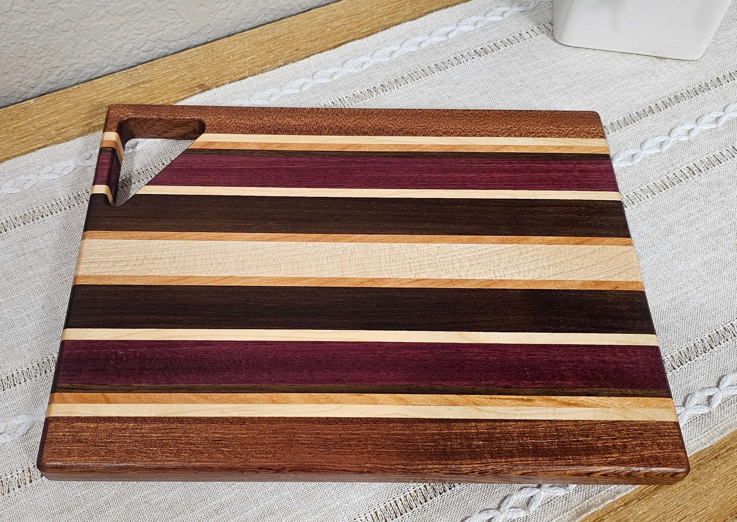 Cheese Board | Maple, Cherry, Peruvian Walnut, African Sapele, & Purpleheart Woods