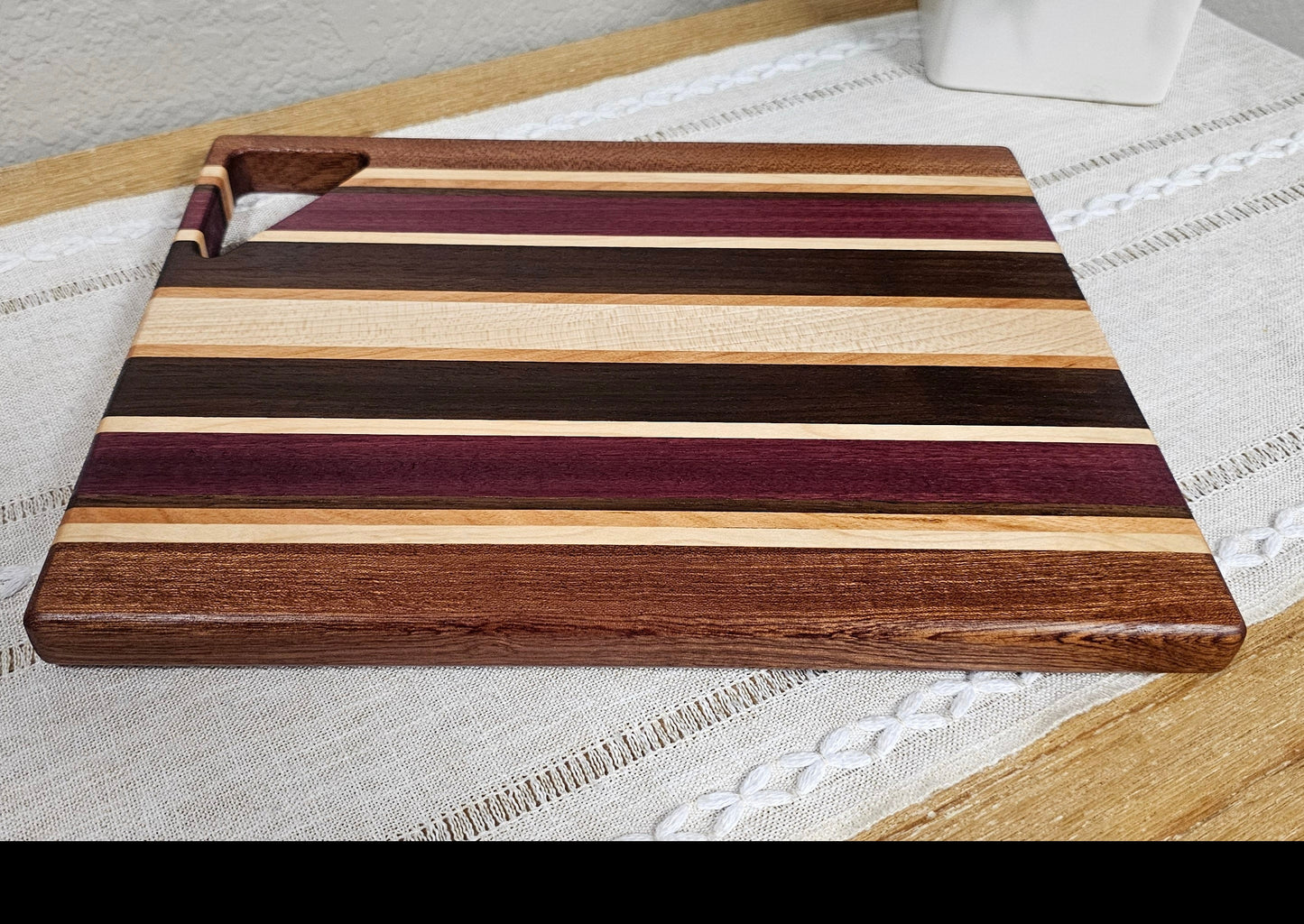 Cheese Board | Maple, Cherry, Peruvian Walnut, African Sapele, & Purpleheart Woods