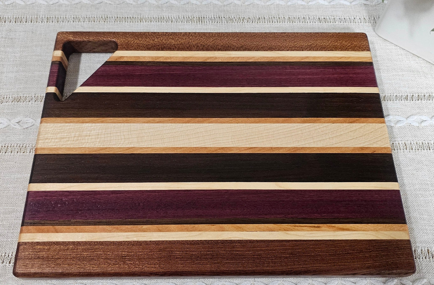 Cheese Board | Maple, Cherry, Peruvian Walnut, African Sapele, & Purpleheart Woods