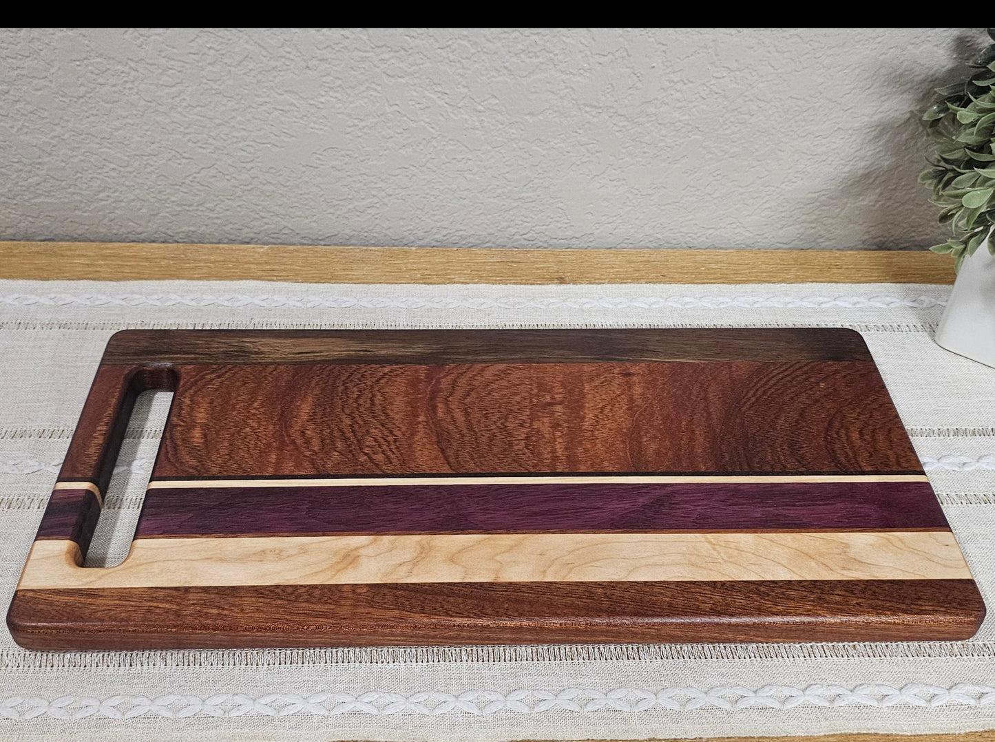 Patterned Charcuterie Board | Peruvian Walnut, African Sapele, Maple, & Purpleheart