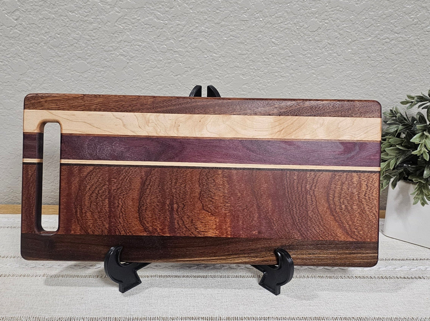 Patterned Charcuterie Board | Peruvian Walnut, African Sapele, Maple, & Purpleheart