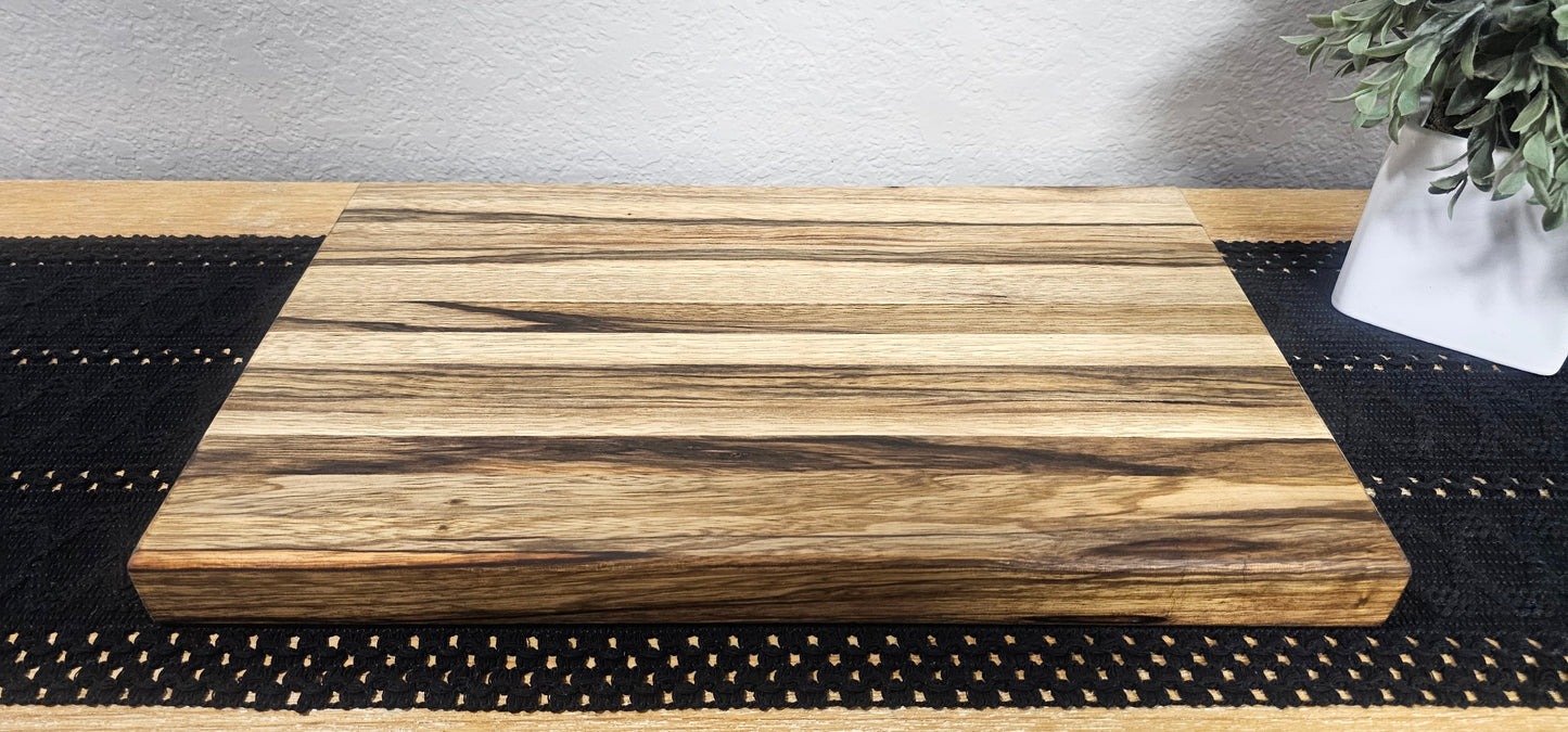 Edge Grain Cutting Board in Black Limba