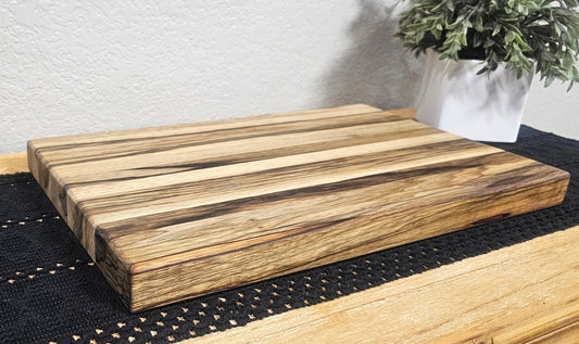 Edge Grain Cutting Board in Black Limba