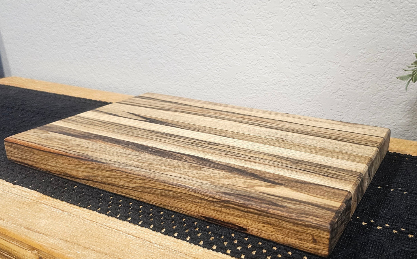 Edge Grain Cutting Board in Black Limba