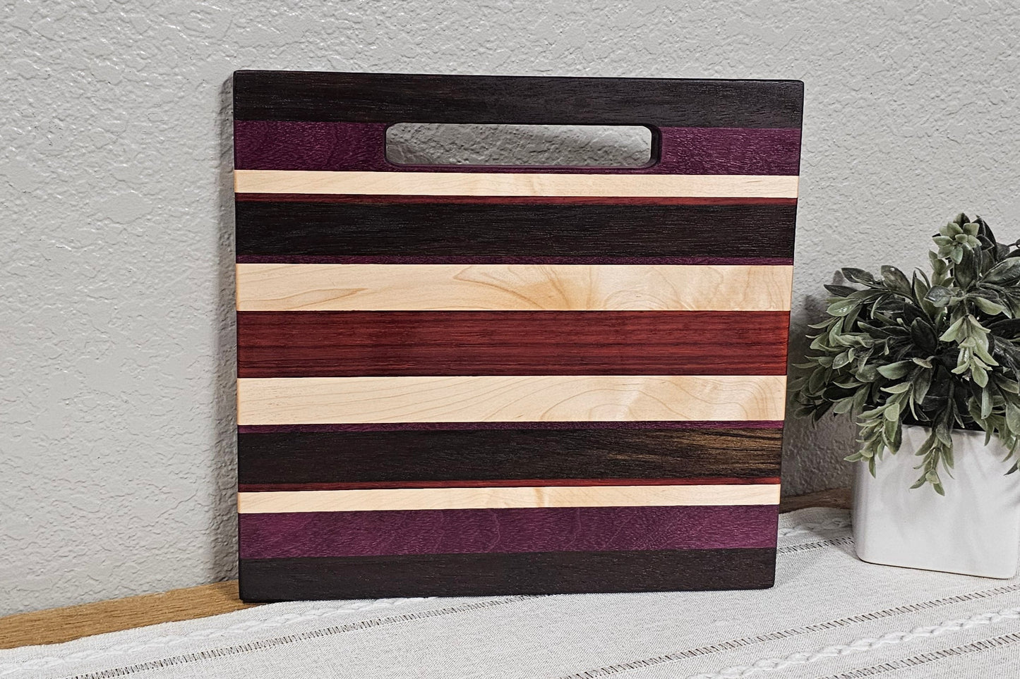 Cheese Board | Cutting Board | Peruvian Walnut, African Padauk, Maple, & Purpleheart