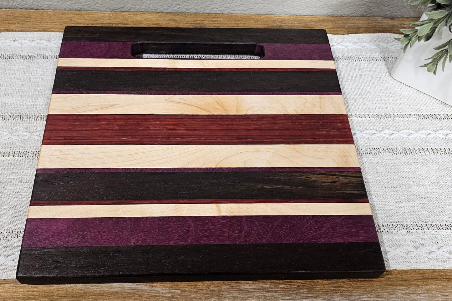 Cheese Board | Cutting Board | Peruvian Walnut, African Padauk, Maple, & Purpleheart